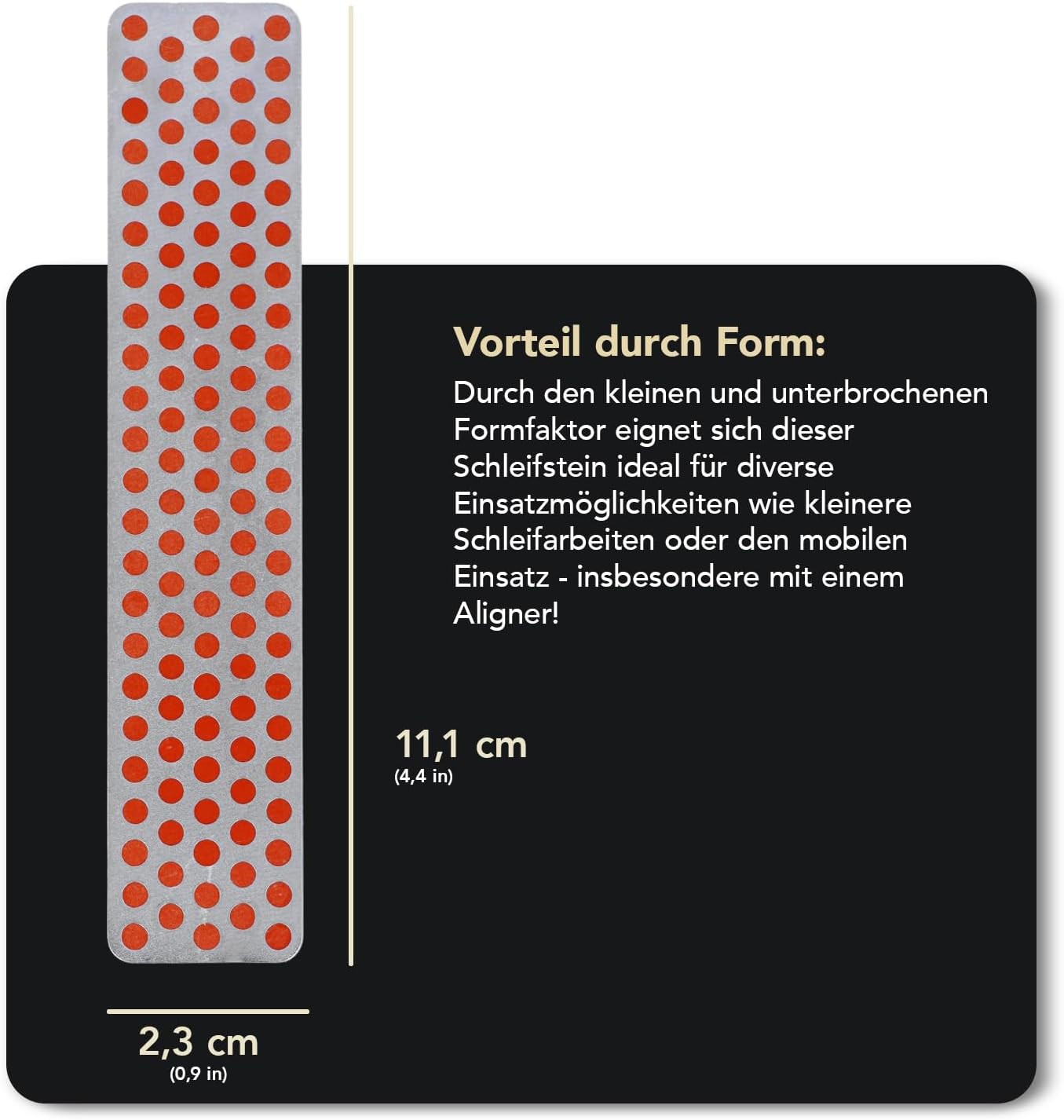 Diamant Mini-Schleifstein, Diamant-Schleifstein 10 cm (4 Zoll) - Zu verwenden mit dem Schleifsystem Aligner - feine Körnung