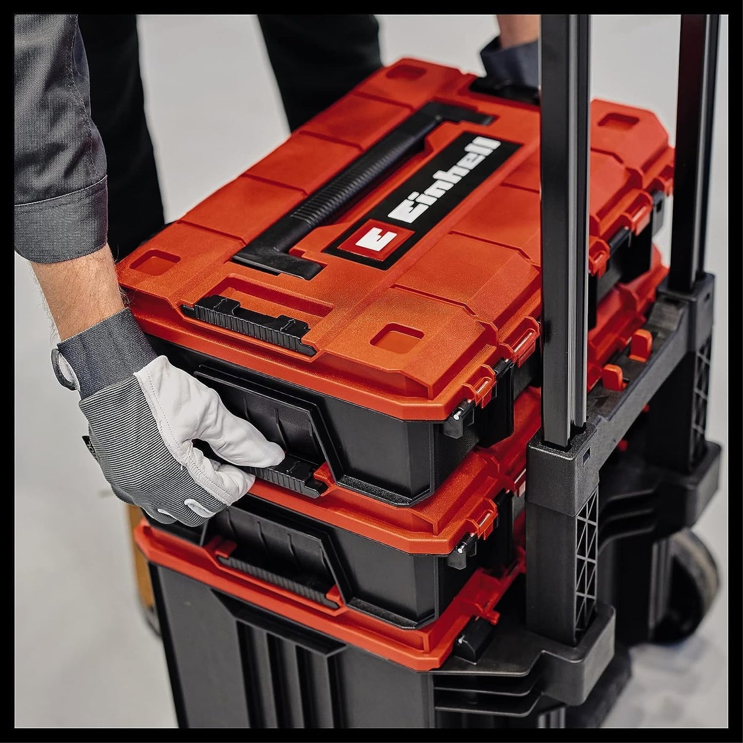 E-Case Tower Systemkoffer-Set, 3-teilig, stapelbar, E-Case Tower