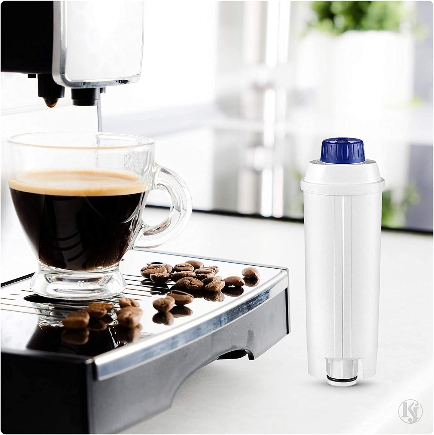 Wasserfilter für De'Longhi ECAM, ETAM, EC, BC Serie Kaffeemaschinen, 10 Stück, Weiss 10 Stücks