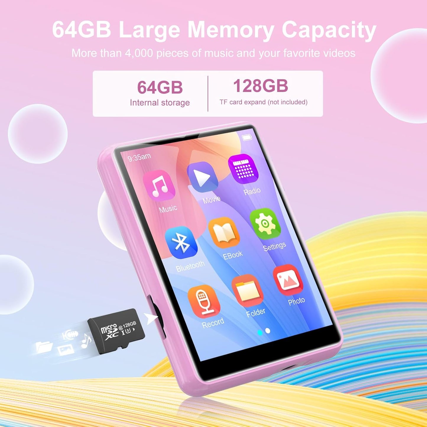MP3 Player M4-rose mit Bluetooth