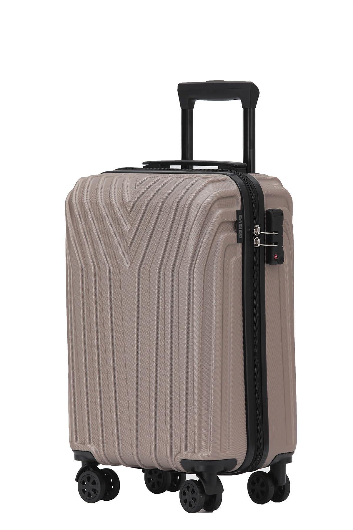 Rollkoffer mit TSA-Schloss, Champagner 55 cm