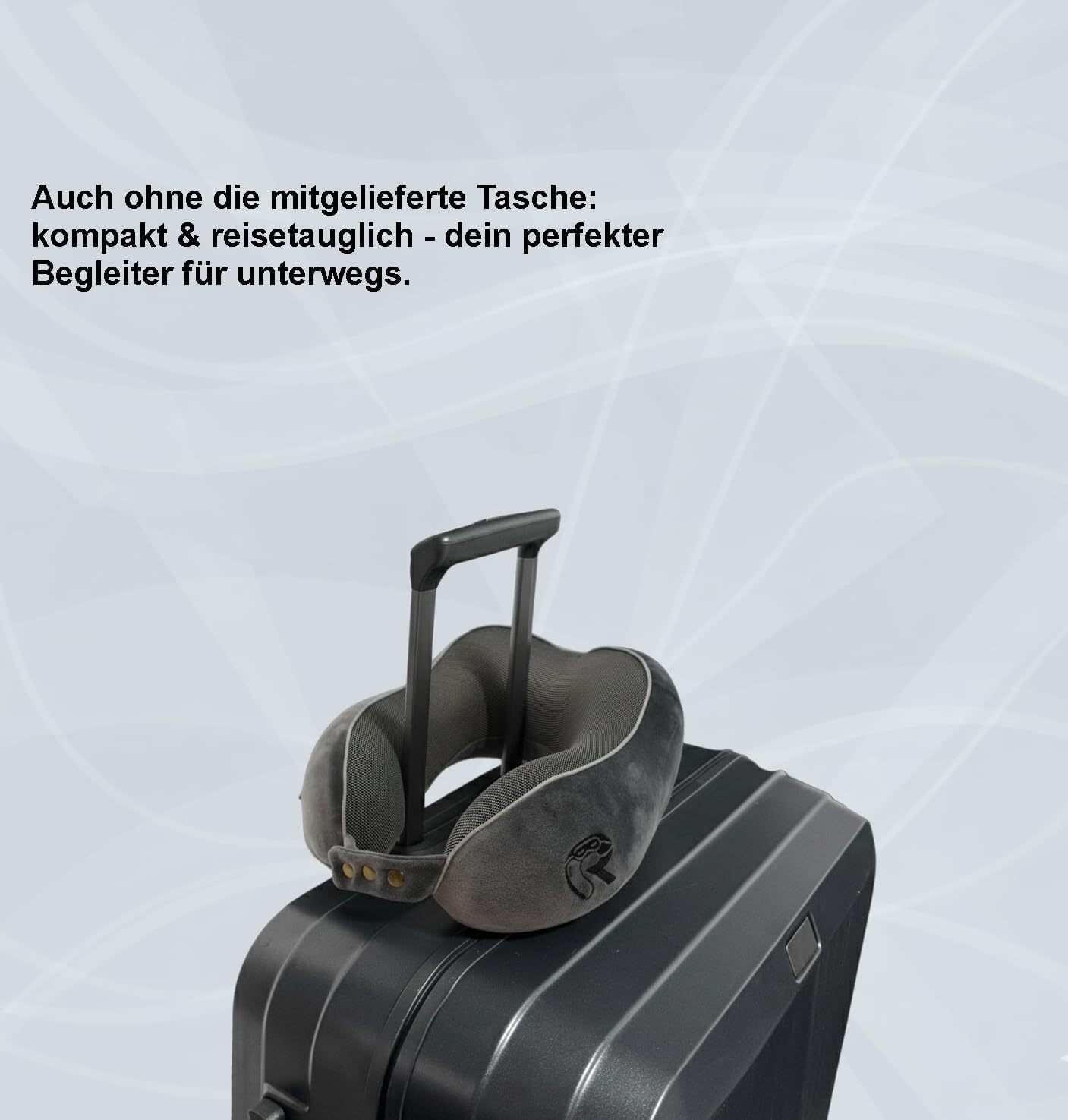 Verstellbares Memory Foam Reisekissen mit 360° Stütze, Raws - Grau