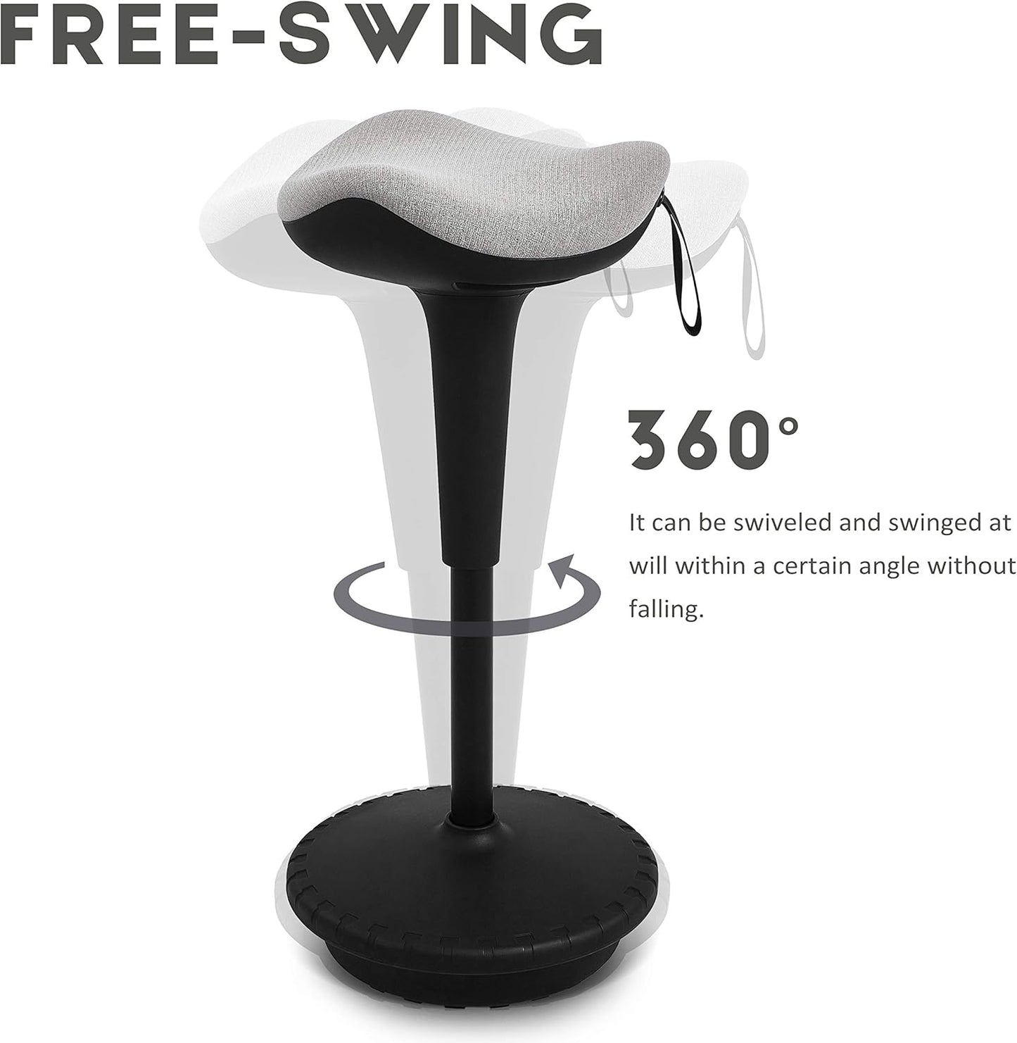 Ergonomischer Arbeitshocker, Grau