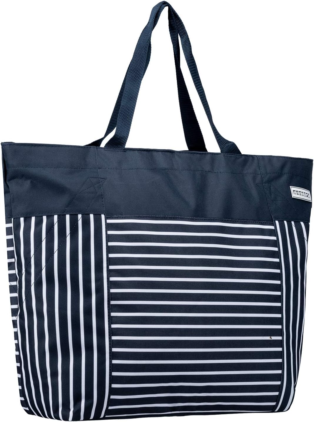 Strandtasche, Navy Blau Weiss