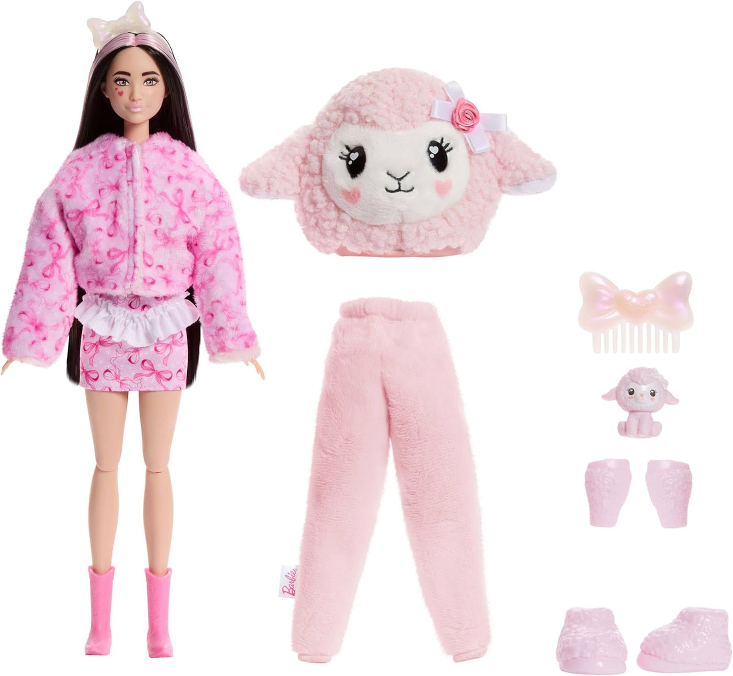 JJP66 Cutie Reveal Puppe mit Überraschungen & Mini-Haustier, Rosa