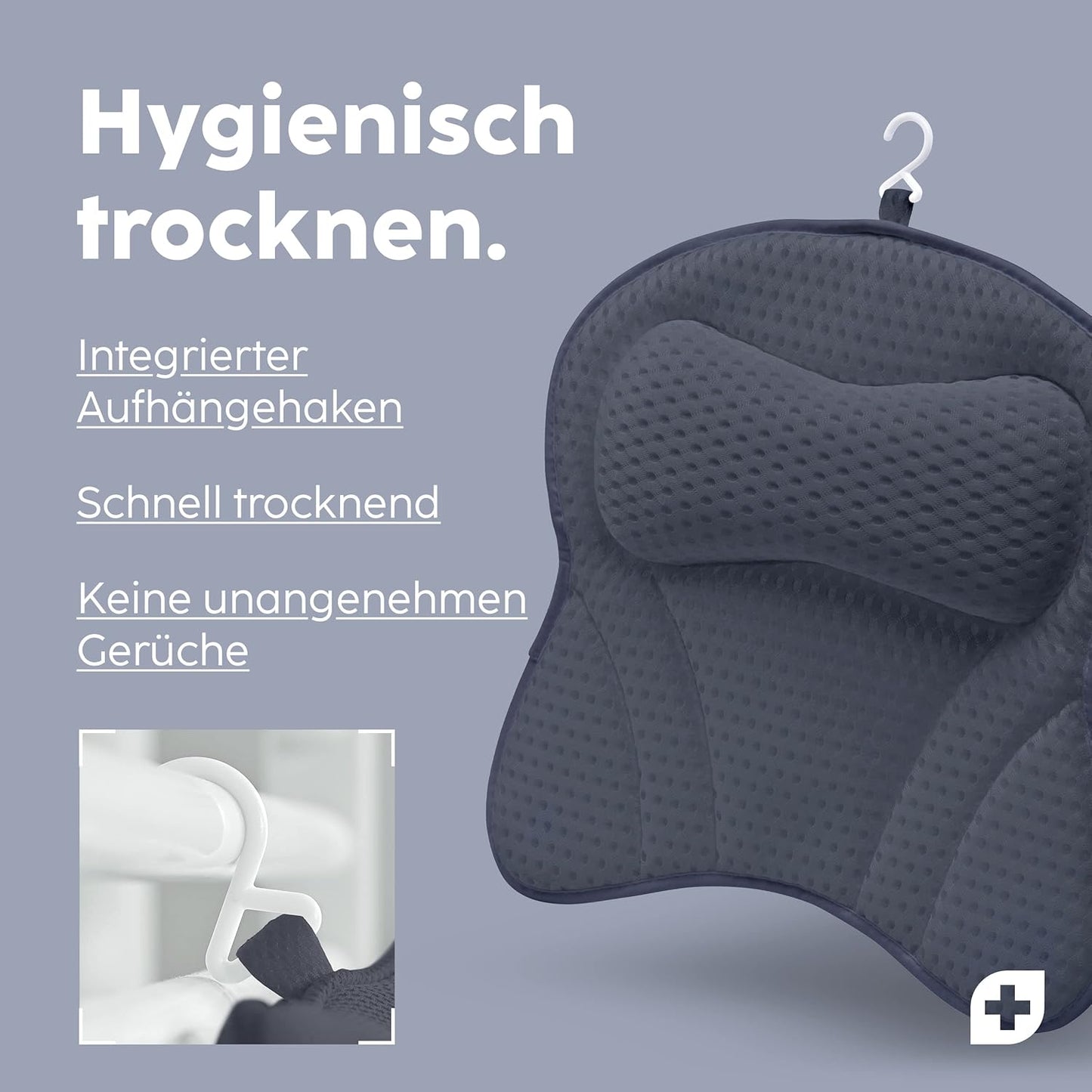 Badewannenkissen mit Saugnäpfen, Nachtblau
