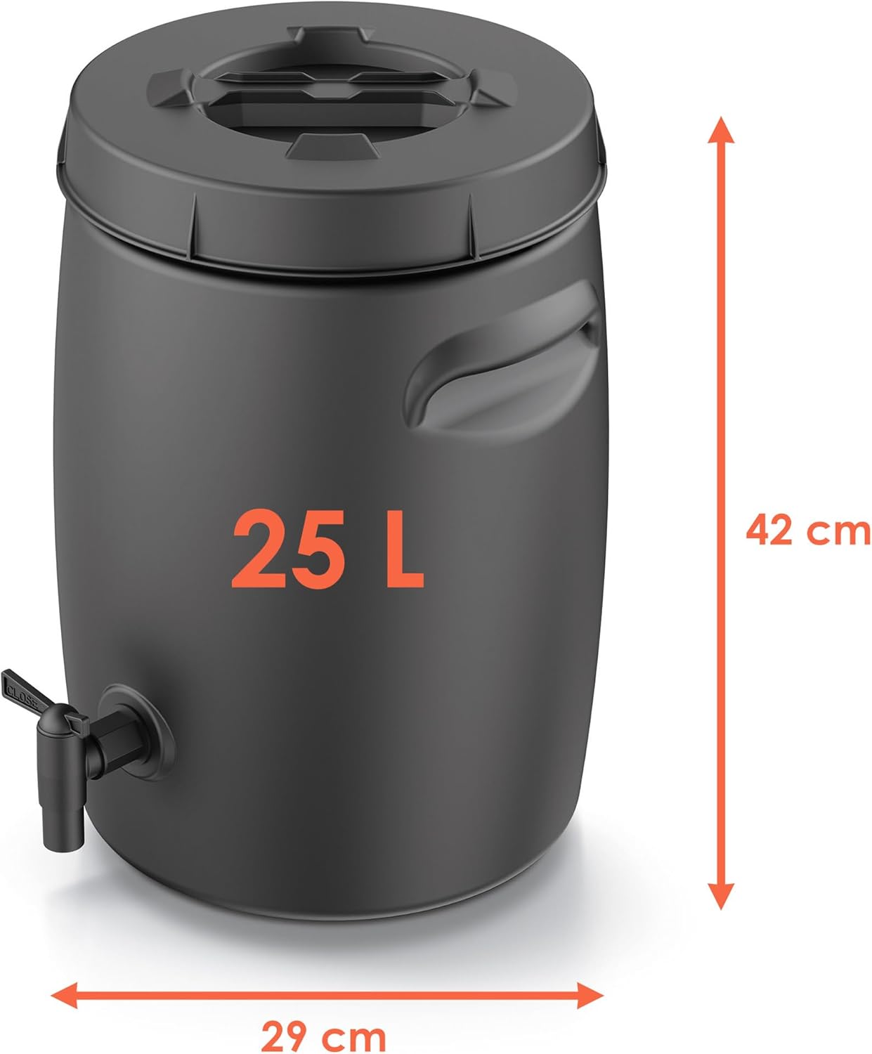 Kompostfass mit Zapfhahn, 25 L