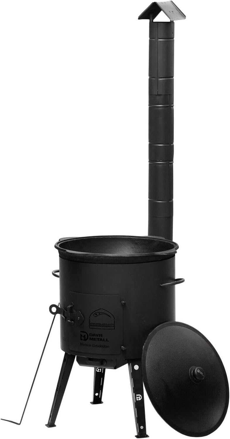 Eintopfofen Kazan 12 L mit Schornstein, Adapter-Ringe, Kazan 12 L