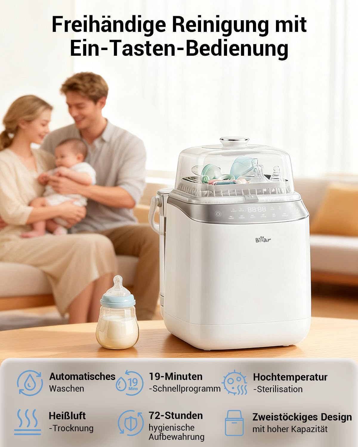 Bottle Washer Pro für Babyflaschen & Milchpumpen-Teile