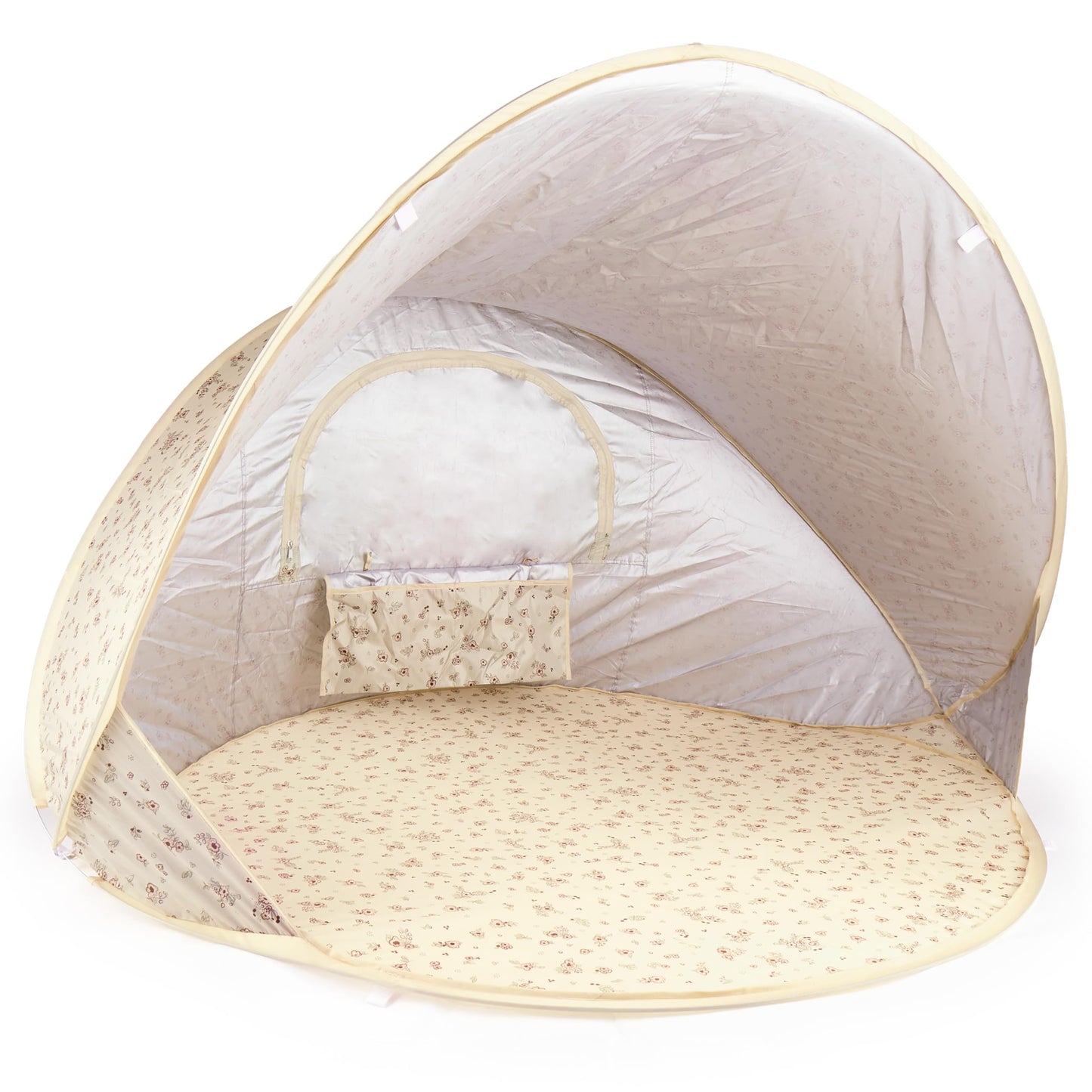 Vintage Flowers Pop-up Strandmuschel mit UV-Schutz 40+, Strandmuschel Vintage Flowers