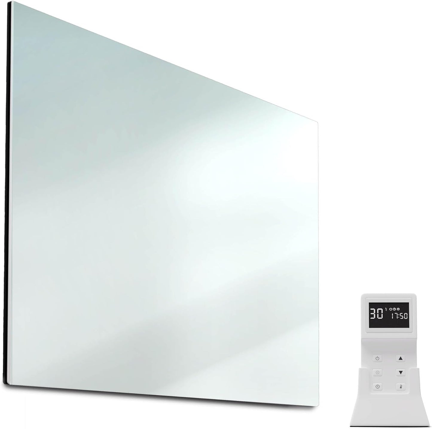 Marvel Mirror Infrarotheizung mit Thermostat und Spiegeloberfläche, 600 W Silber