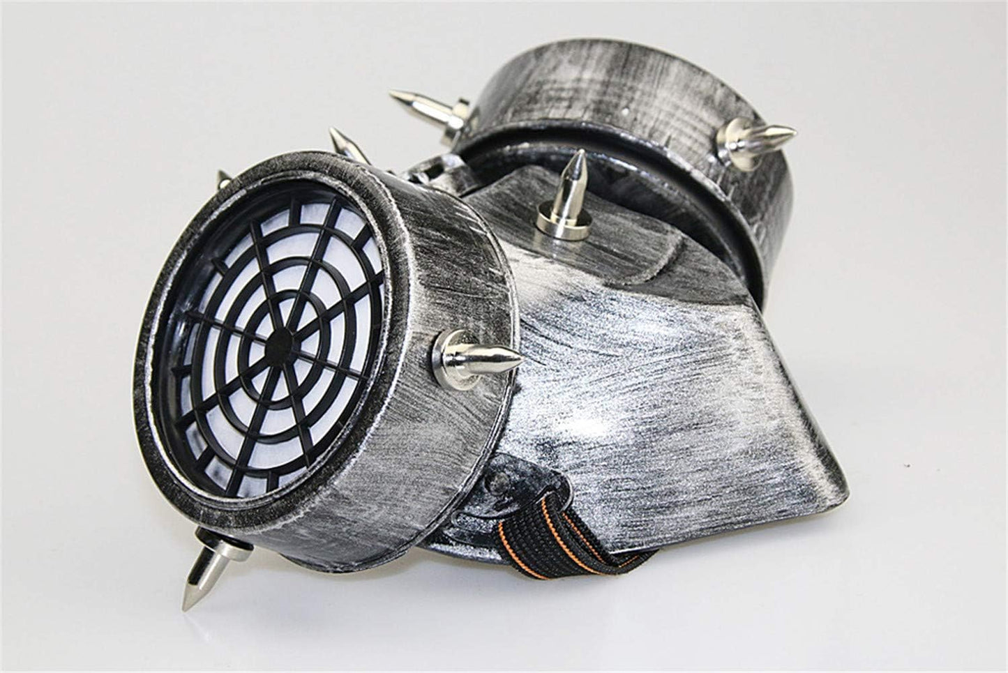 Steampunk Schädelmaske, Silber