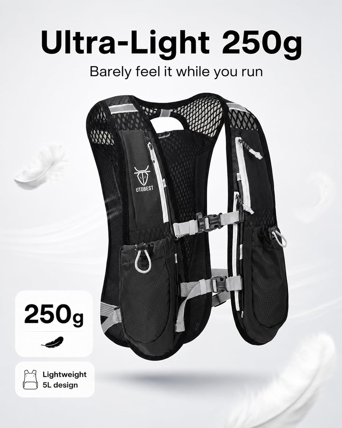 Trinkrucksack mit 1.5L Trinkblase, Blau mit 1.5L Trinkblase