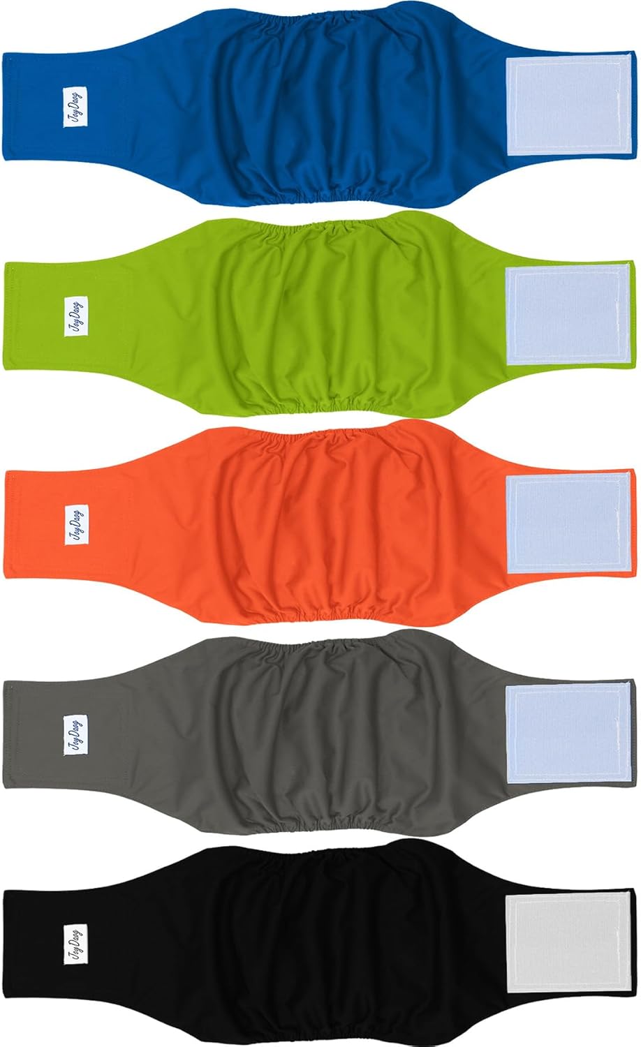 Wiederverwendbare Windeln für Rüden (5er-Pack, XS), X-Small (Pack of 5) Grau/Schwarz/Blau/Grün/Gelb