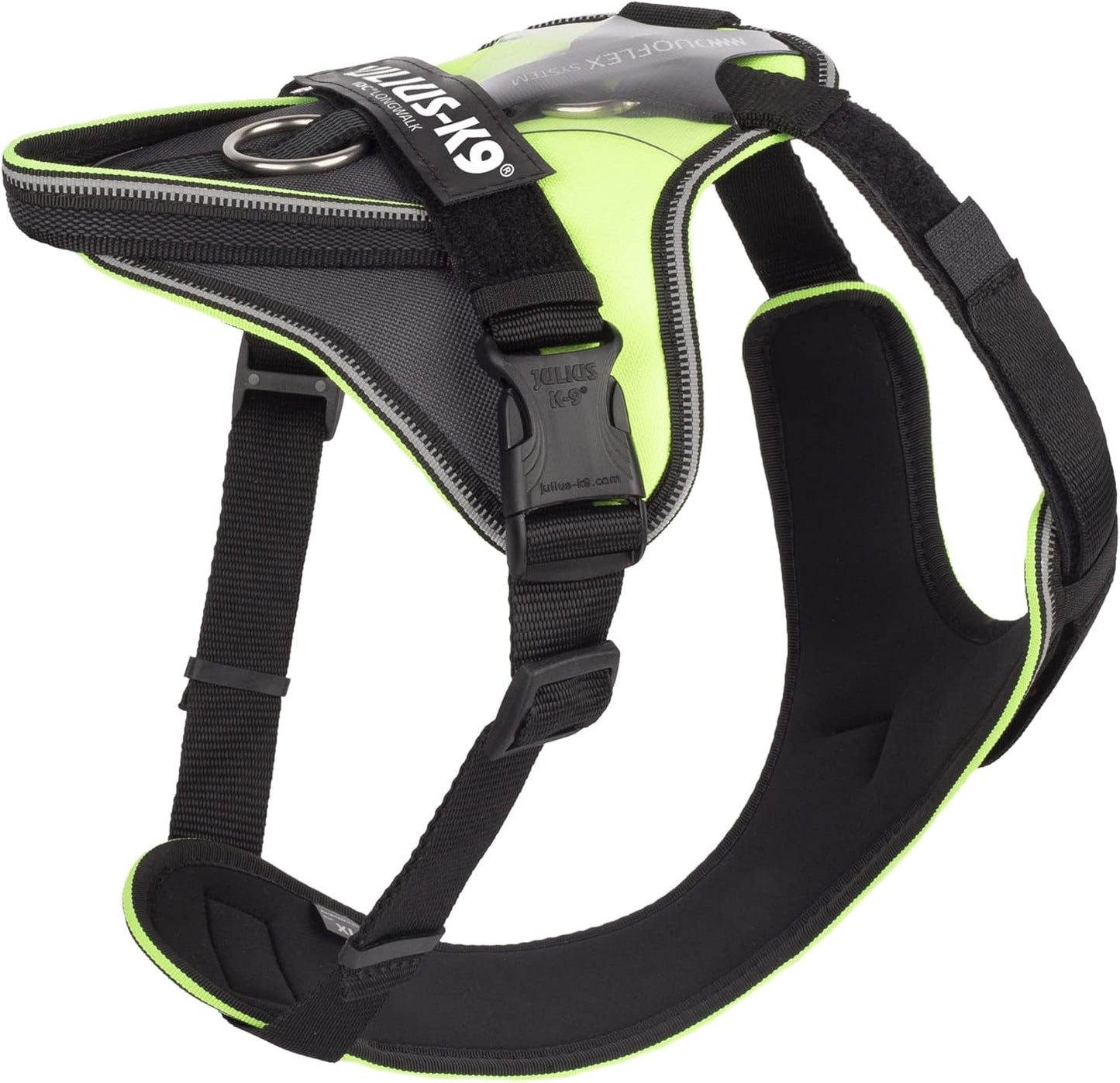 Longwalk Geschirr für Hunde, Neon-Grau XL