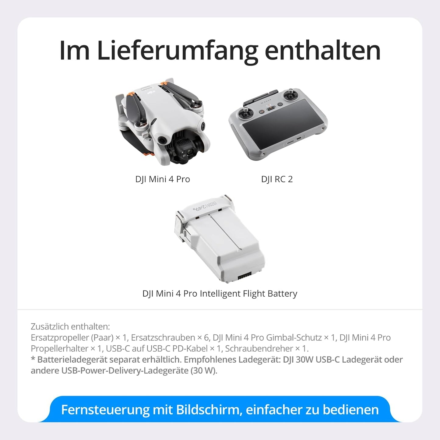 Mini 4 Pro (RC 2) Drohne, DJI Mini 4 Pro Standard (DJI RC 2) Standard
