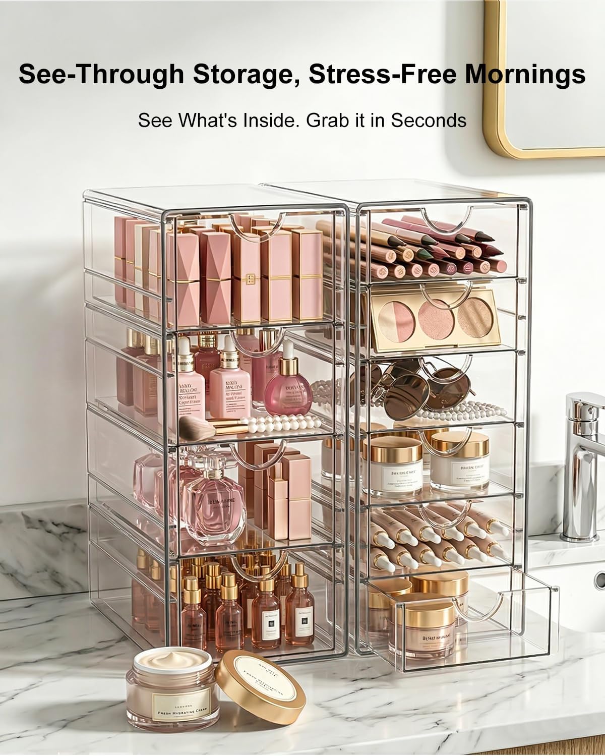 2er-Set Schreibtisch-Organizer, 10 Schubladen