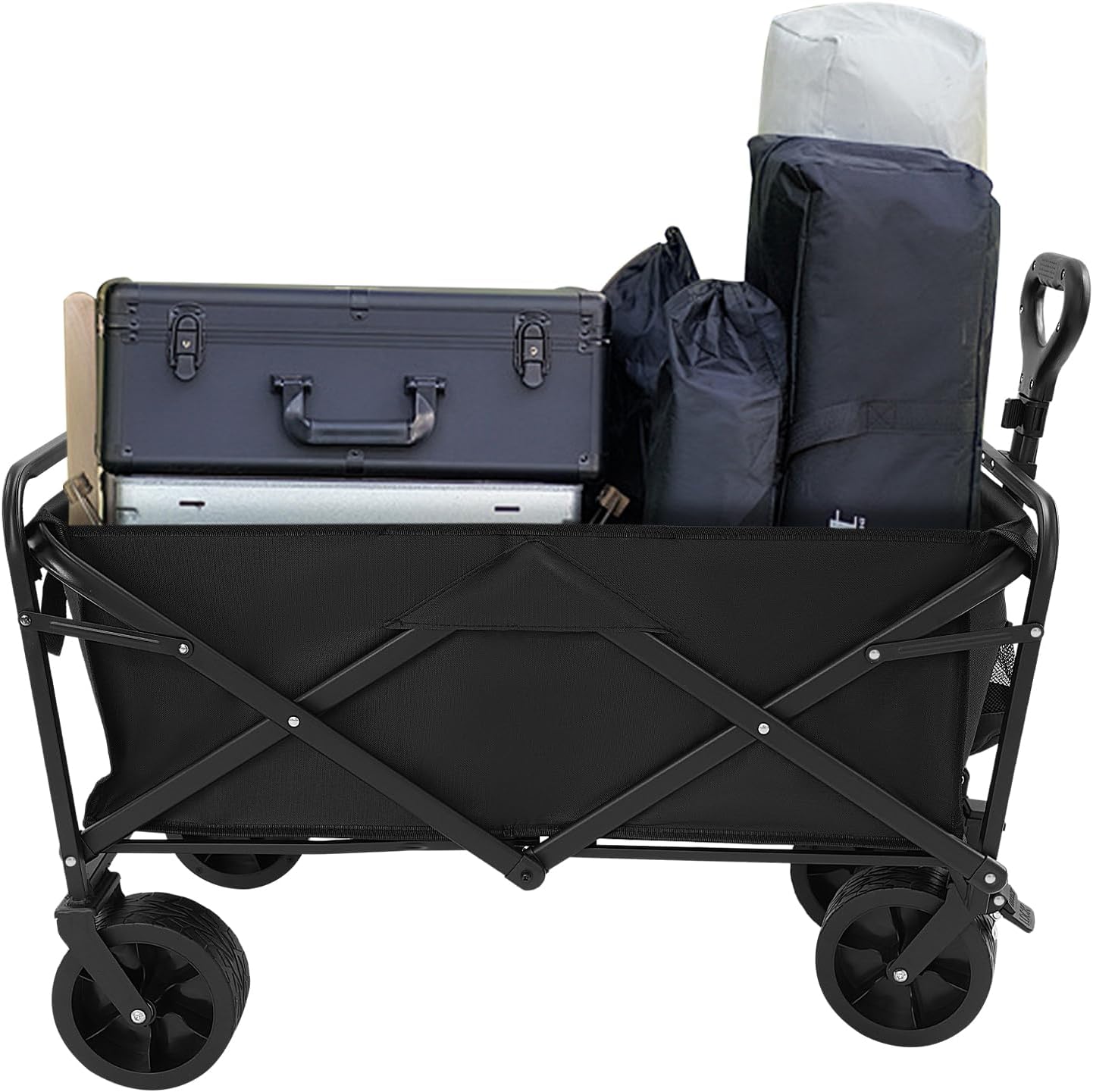 Klappbarer Strandwagen, Schwarz