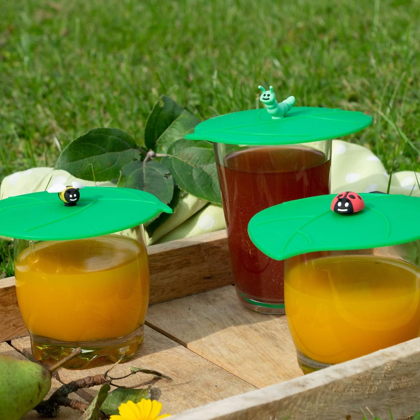 3-teiliges Glasabdeckungen-Set, Garten