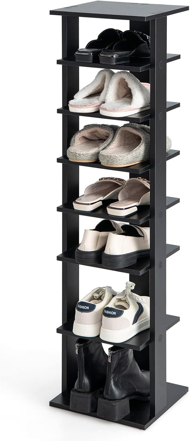 Vertikaler Schuhständer, Einzel Schwarz