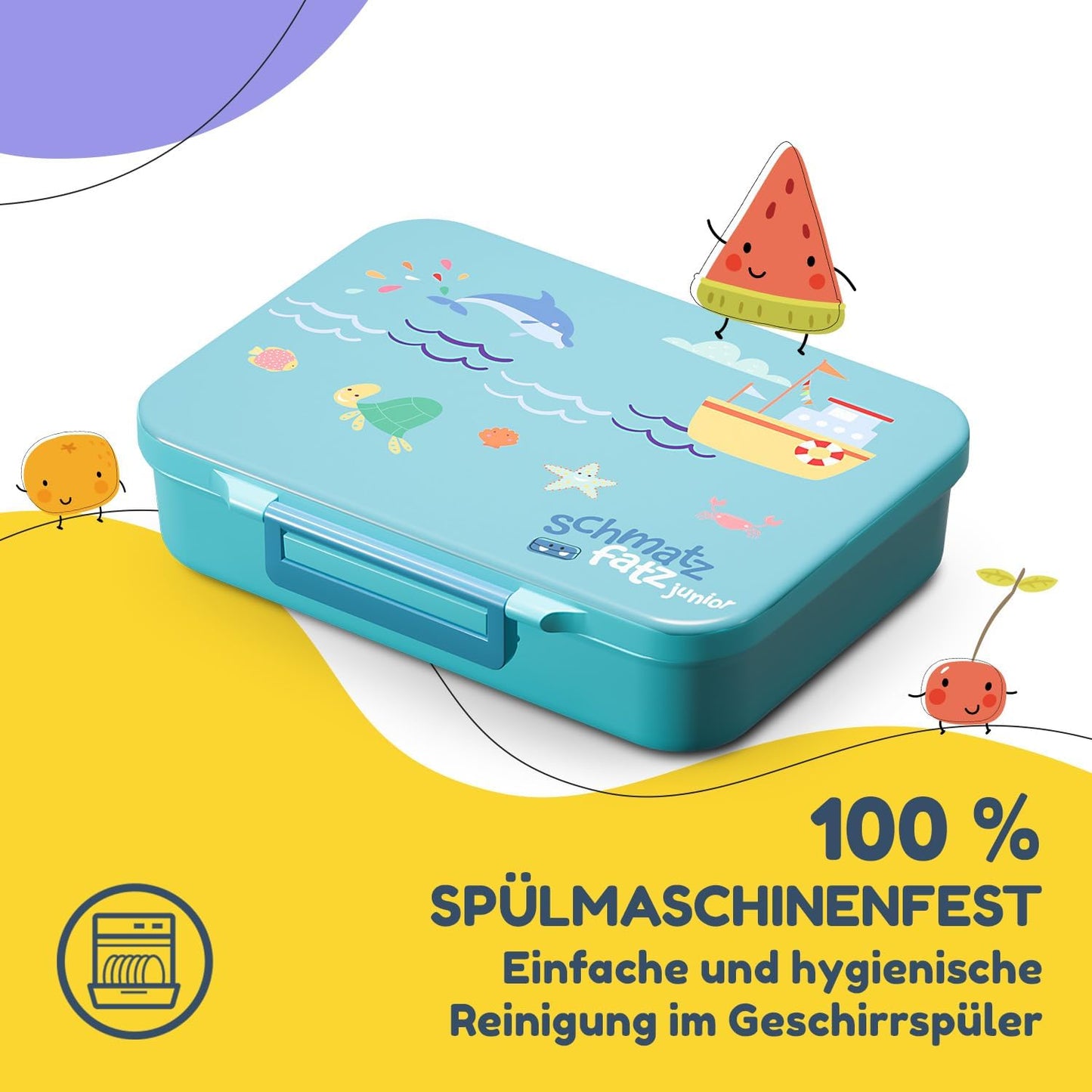 Bento-Box für Kinder, Blau Meer