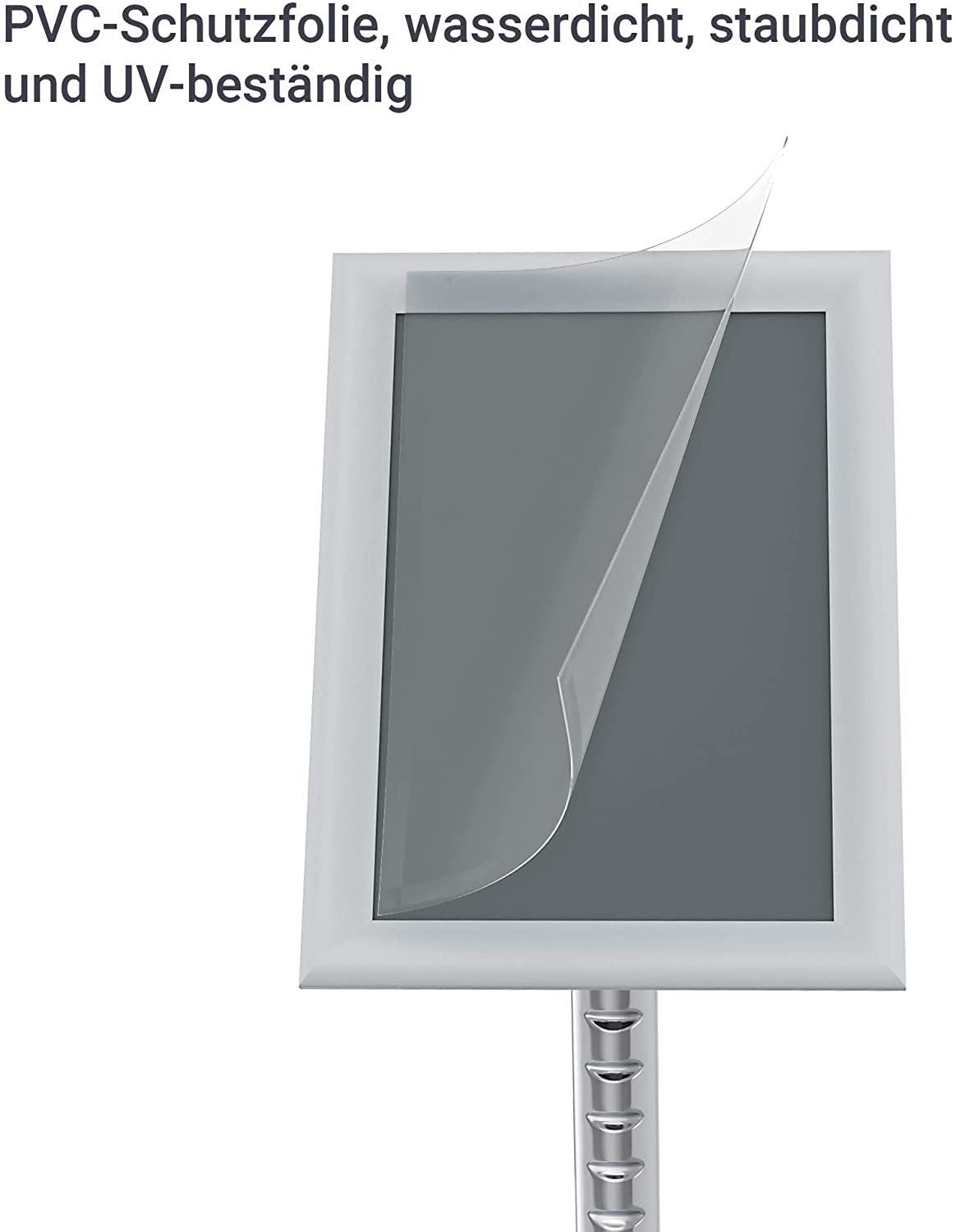 Infoständer DIN A4, Silber, Silber-A4