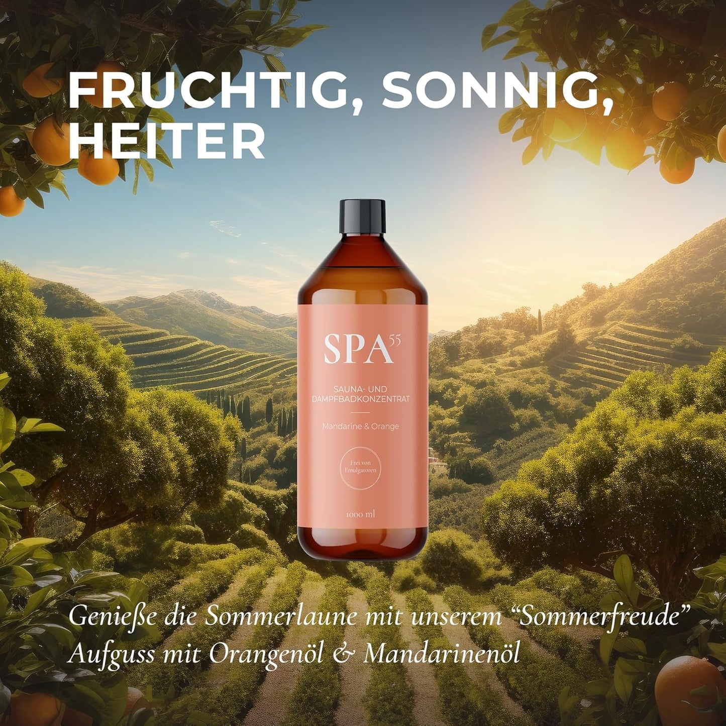 Saunaaufguss Sommerfreude, Mandarine & Orange