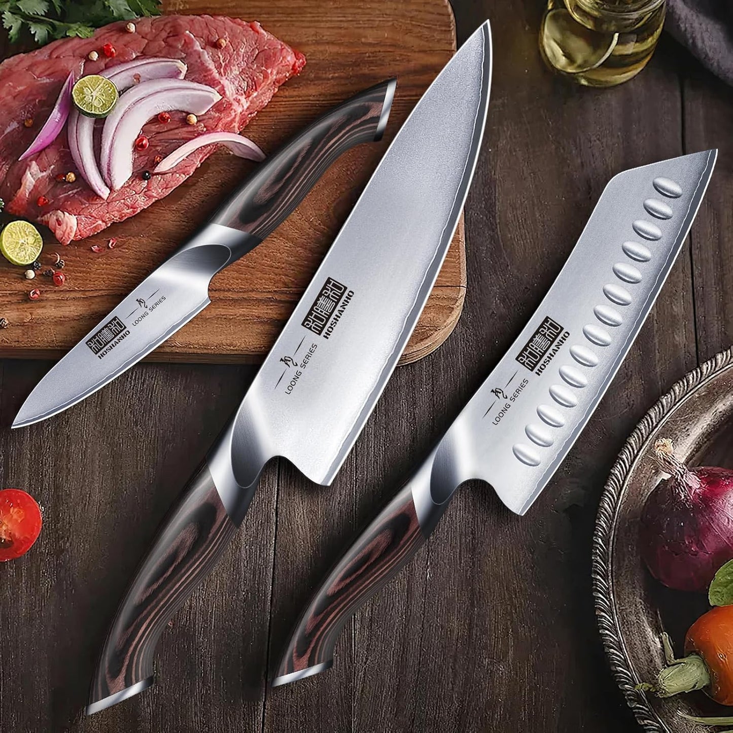 5-teiliges japanisches Messerset, 5 Pieces Knife Set