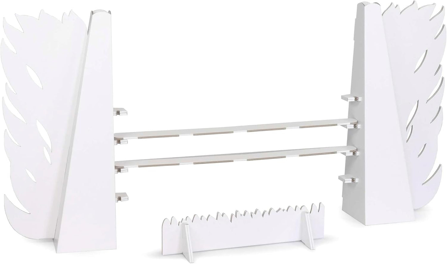 Hobby Horse Hindernis-Set, Hindernis Set Feuer Weiß Zum Bemalen/Bekleben