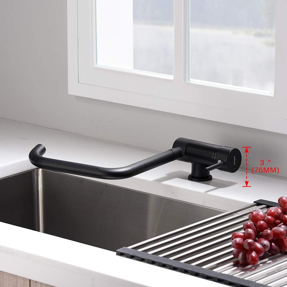 M22106B Vorfenster Küchenarmatur, Schwarz