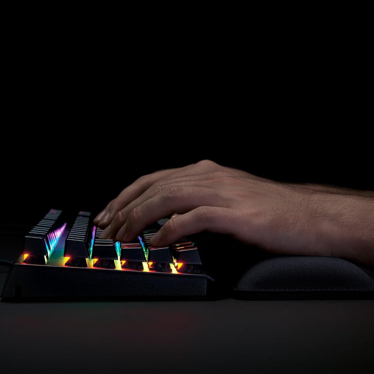 Ergonomische Handballenauflage für Gaming-Tastaturen, Handballenauflage (Kunstleder) Einfarbig