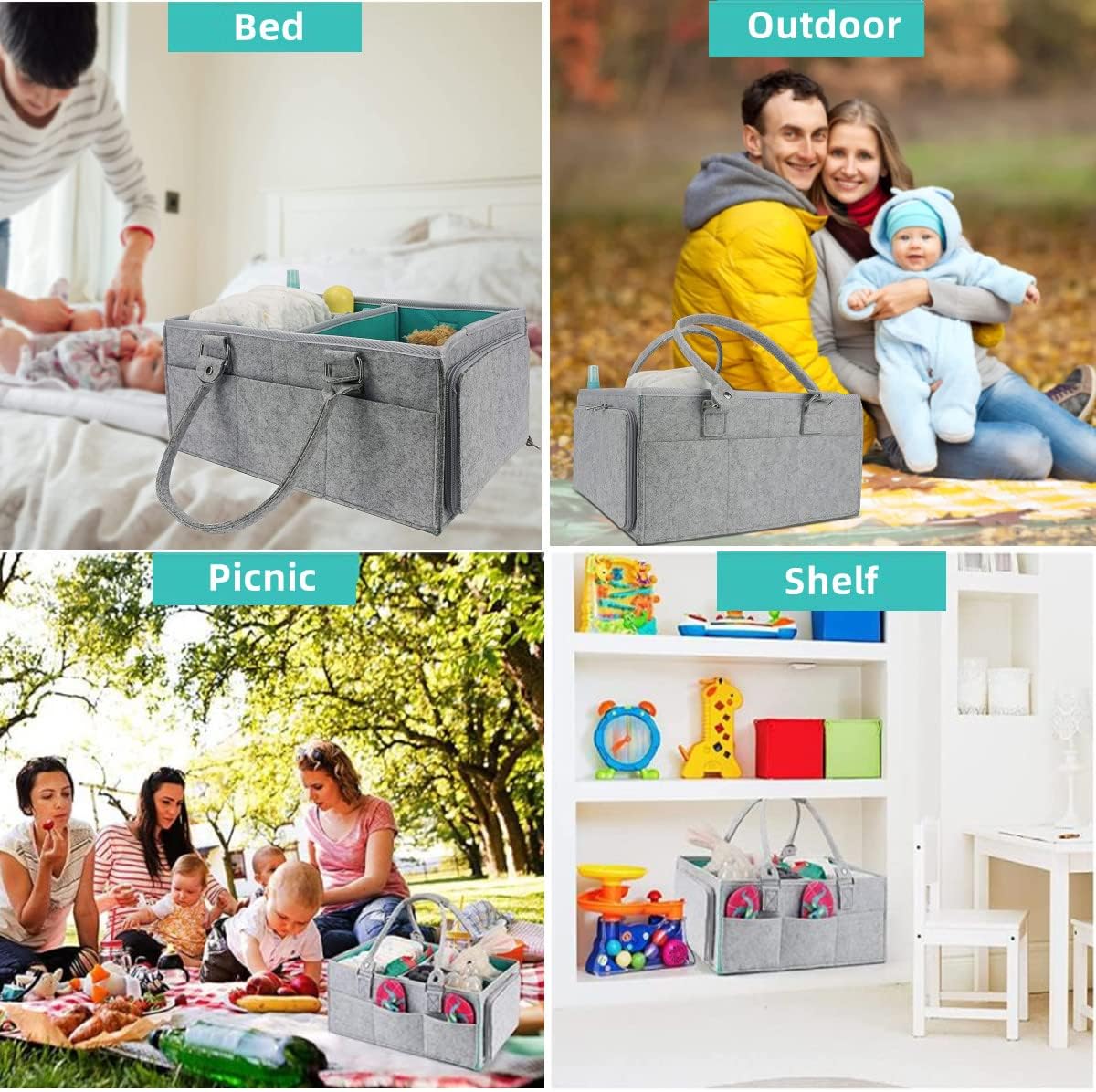 Faltbarer Baby-Windel-Caddy Organizer