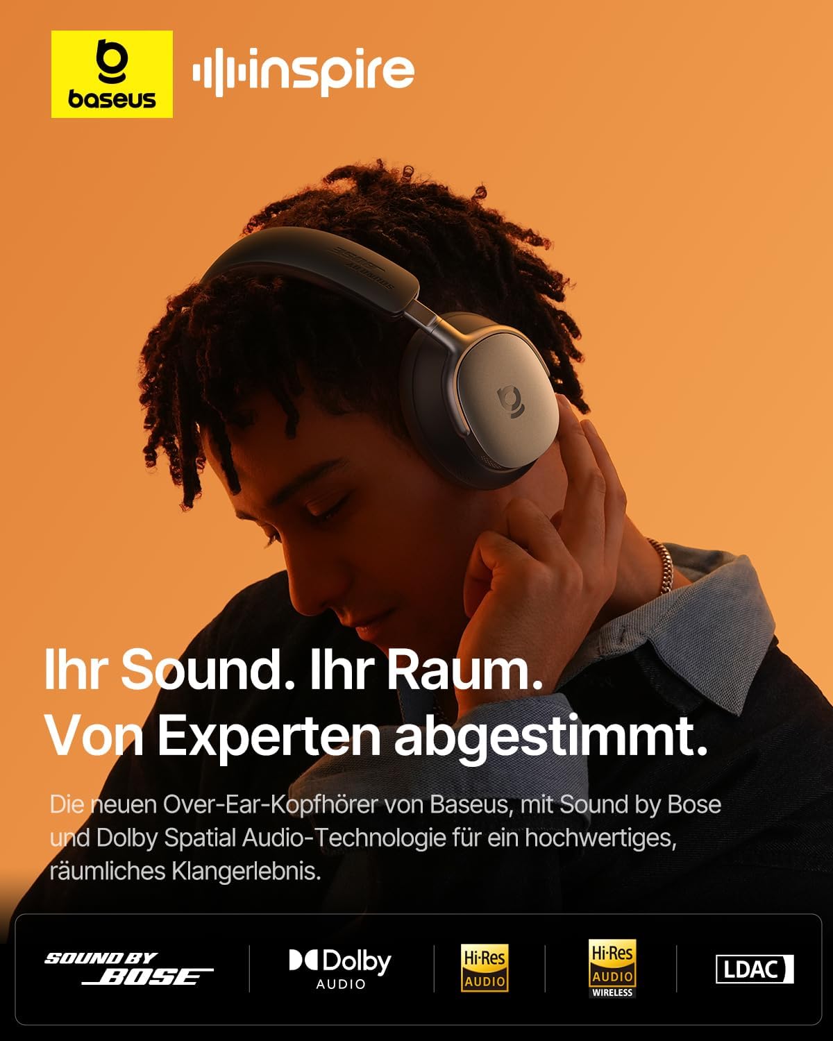 Inspire XH1 Over-Ear Kopfhörer, Kosmisches Schwarz