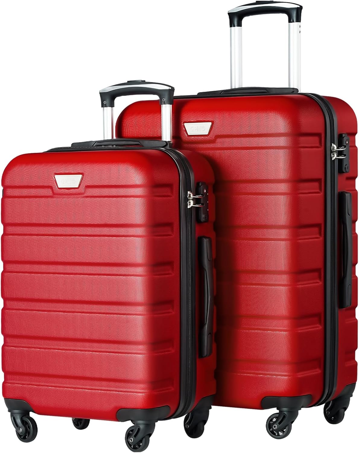 2-teiliges Hartschalenkoffer-Set mit TSA-Schloss, Set-2tlg(S + M) Spinell Rot