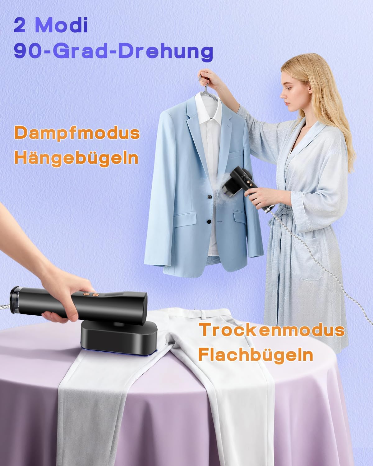 Tragbarer Dampfglätter