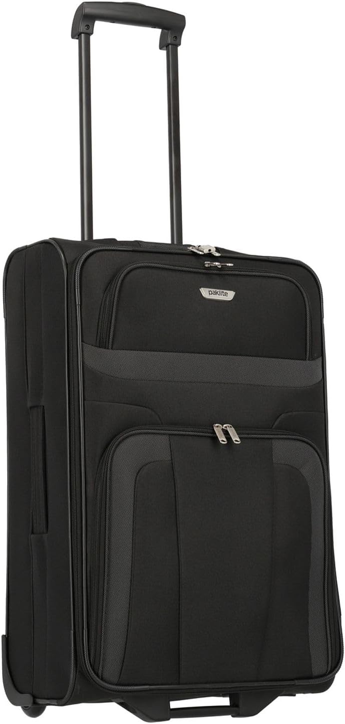 Reisekoffer Orlando mit Rollen, Schwarz 63 cm (Trolley M)