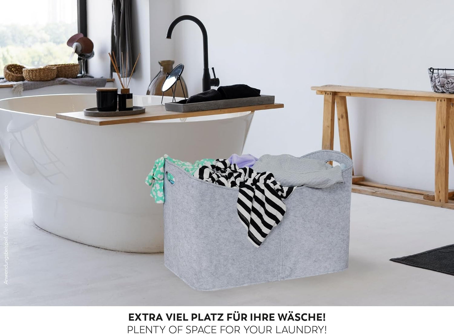 Kaminholztasche, Grau