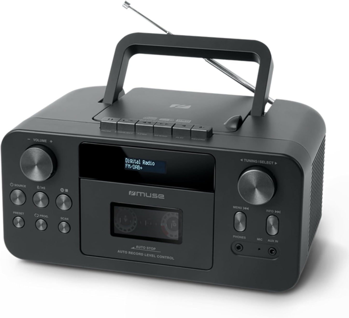 Tragbares DAB+ Radio M-182DB mit CD- und Kassettenspieler, DAB / UKW Tuner