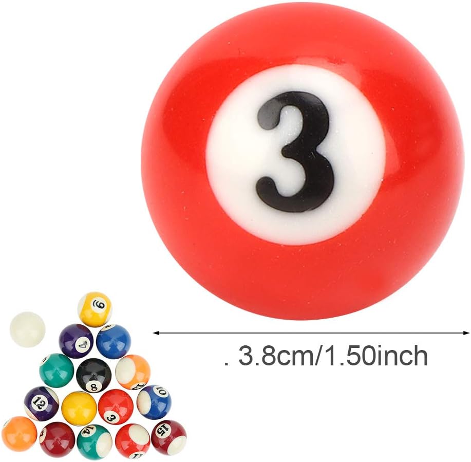 16-teiliges Billardkugeln Set, 38 mm