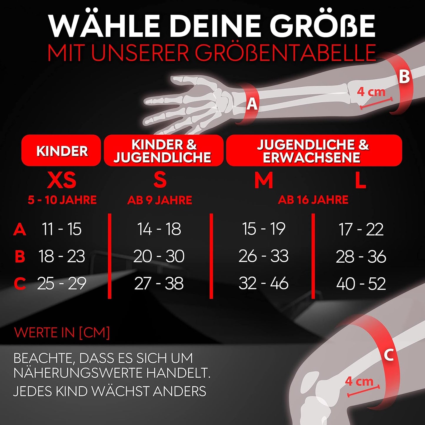 6-teiliges Skate Protektoren Set für Kinder & Jugendliche, S - Kinder & Jugendliche Weiss