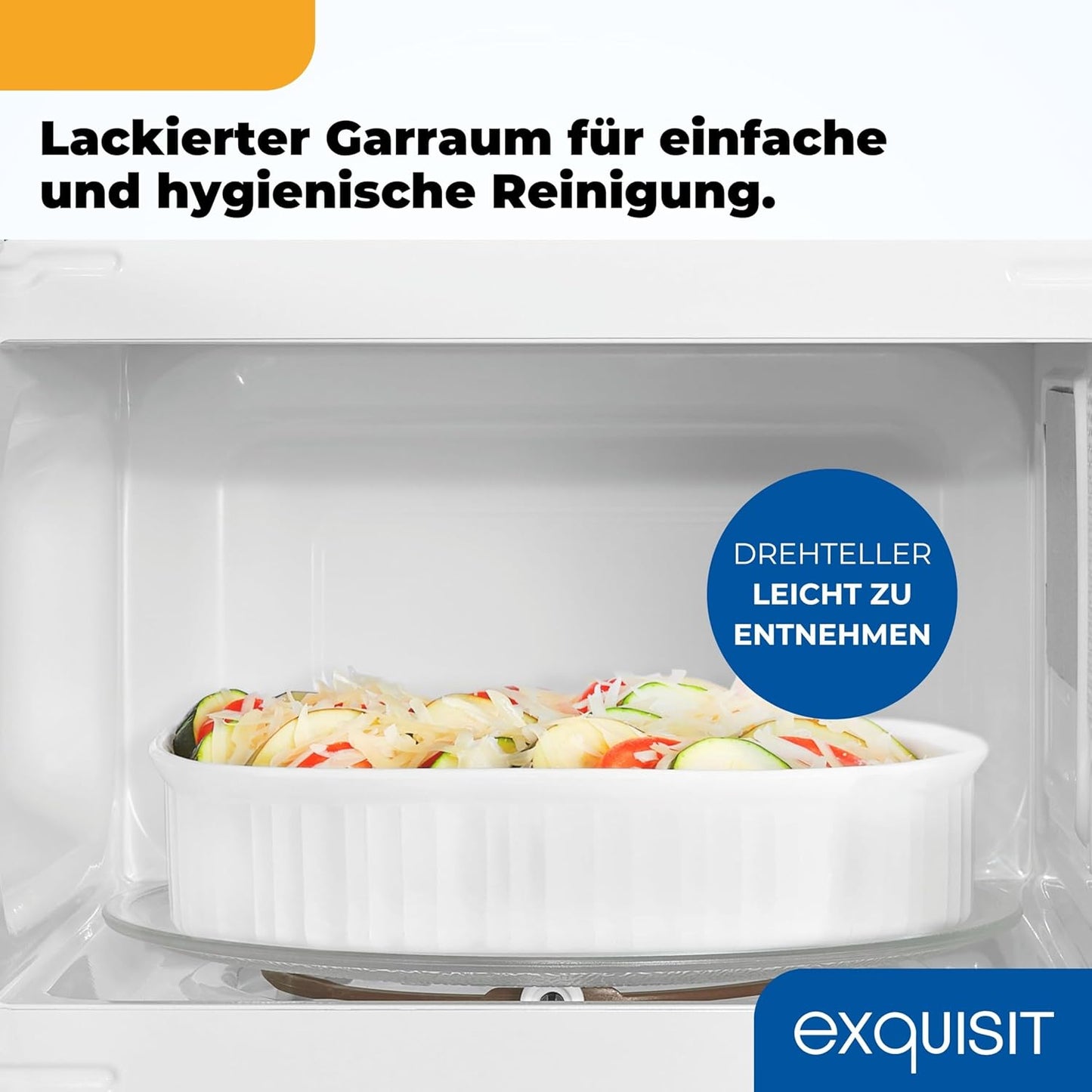 Mikrowelle mit Drehteller und 5 Leistungsstufen, Weiß