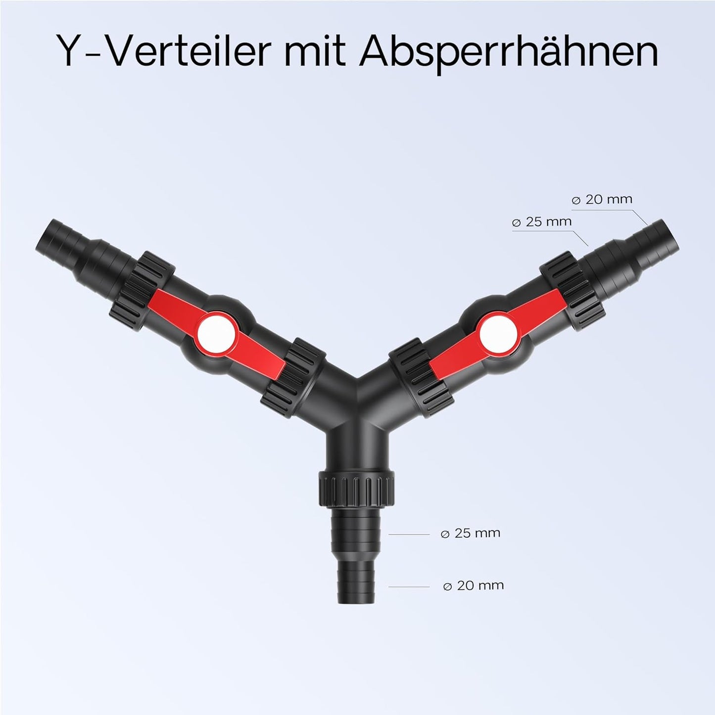 CBF-550 Teichfilter Komplettset mit Pumpe und UVC Klärer, CBF-550 Filter+8000 L/h Pumpe+36W UVC-Klärer+Y-Verteiler