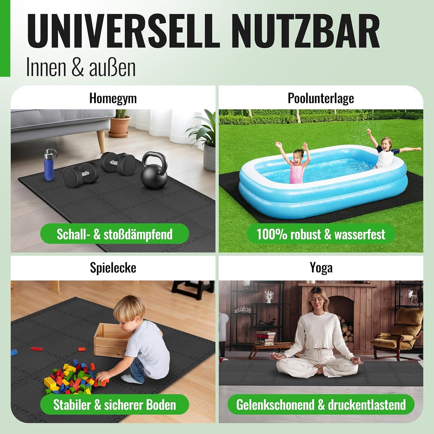 54-teiliges Bodenschutzmatten-Set, 30x30 | 54 Stk. | 5,0 M²