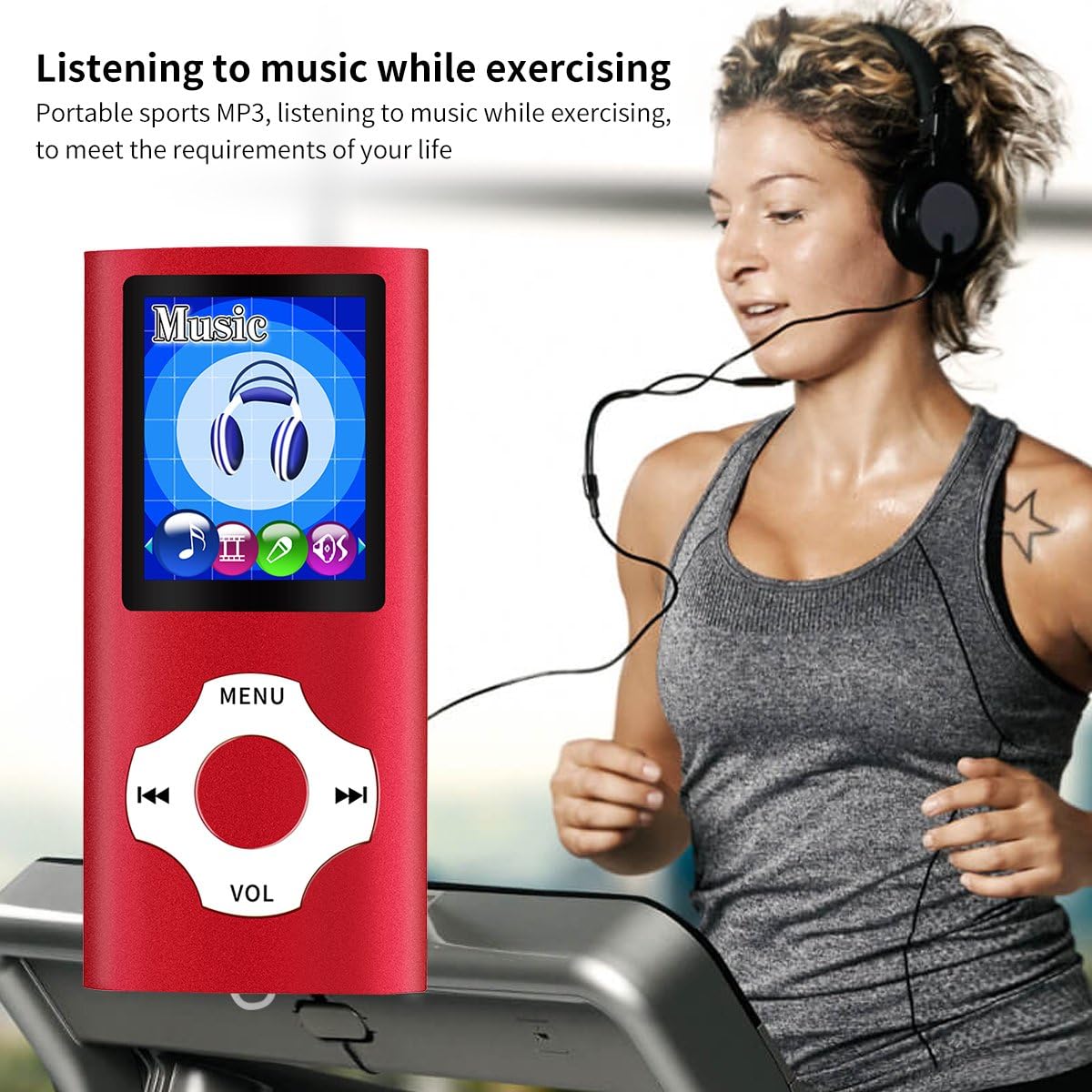 MP3 Player mit LCD-Display, Rot