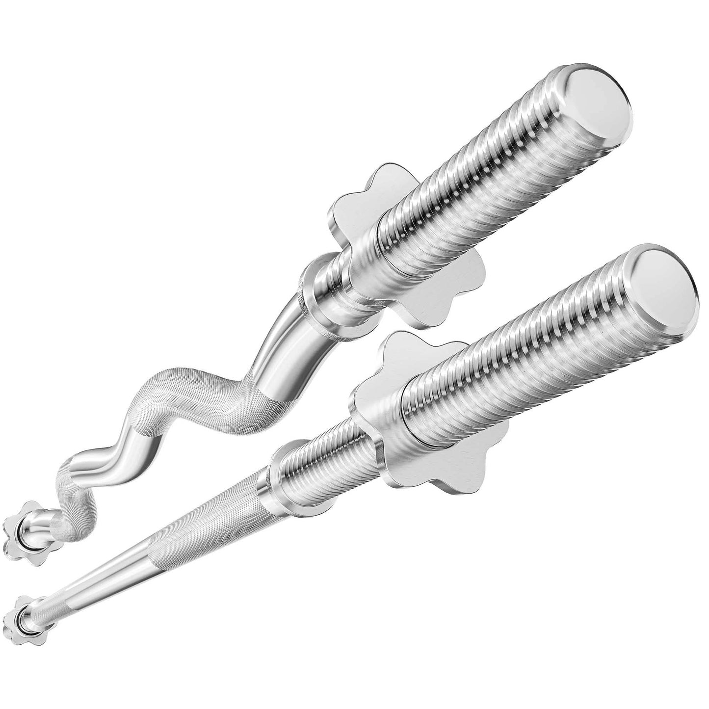 Hantelstangenset mit Lang- & SZ-Curlstange, Langhantel+SZ-Stange
