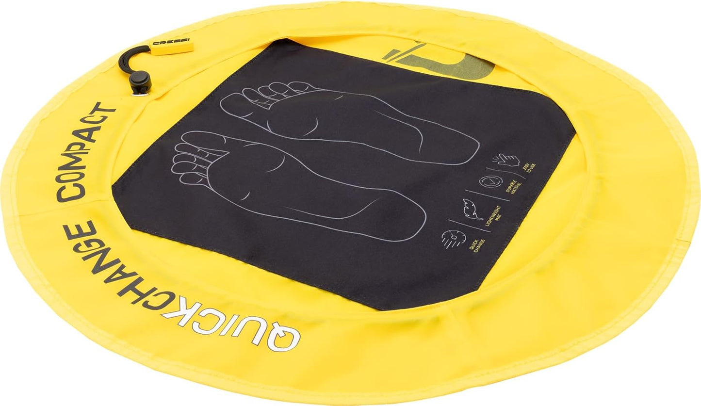 Quickchanging Mat Compact Hygienematte für Wassersport & Umkleideräume, Mat Compact Ø 55cm Gelb