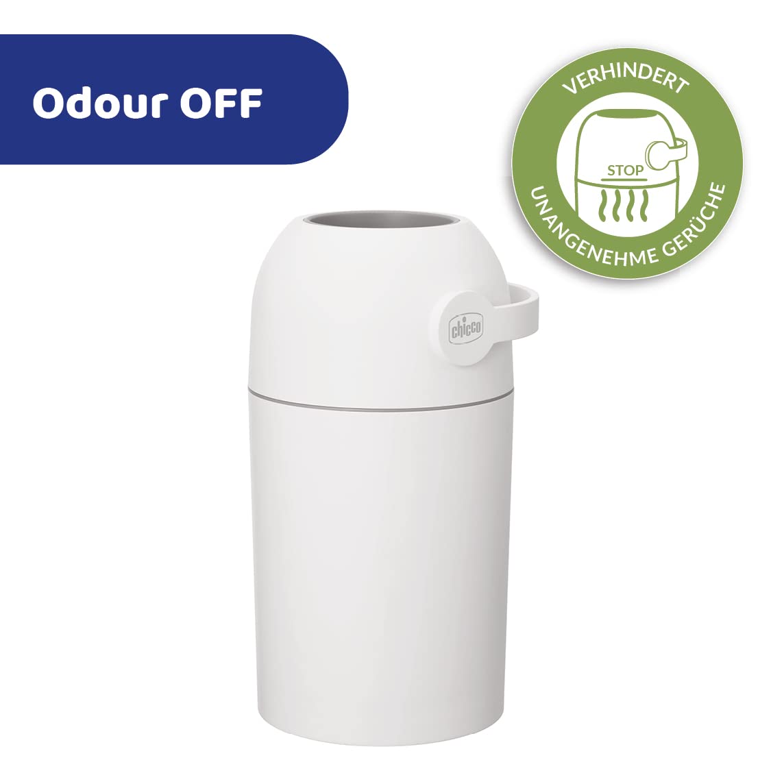 Windeleimer Odour Off, Classic Weiß M - Bis zu 25 Windeln
