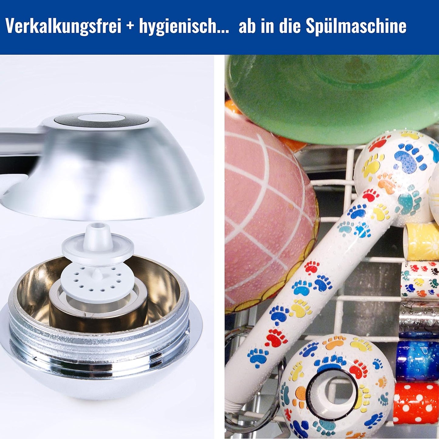 Duschkopf Vitalité Just Sports Swissclima mit 4 Mengenreglern, Chrom-ferrarirot