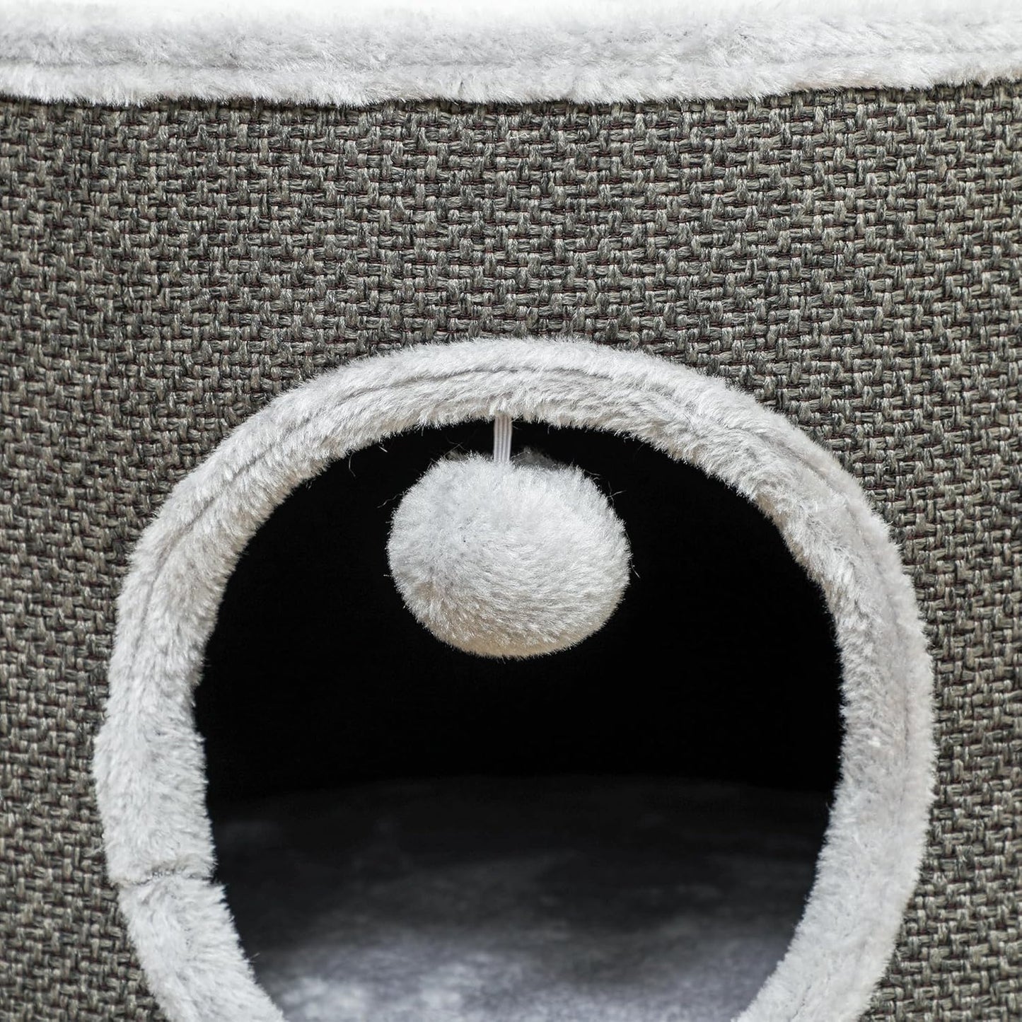 Kratztonne mit Höhle und Sisal-Kratzteppich