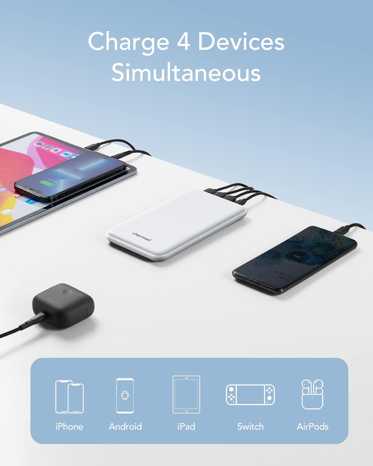 Ultra Slim Powerbank, Weiss